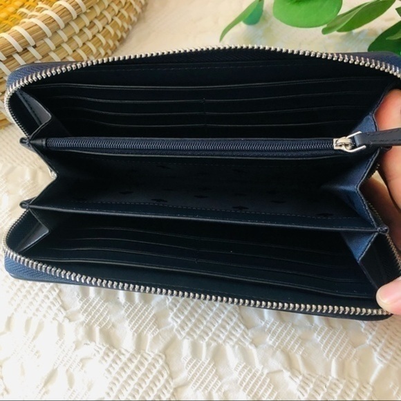 Kate Spade New York Denim Cherry Continental Wallet Zip-Around NWT - Picture 5 of 5